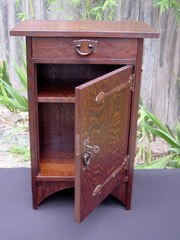 Additional view of interior showing removable solid oak shelf.